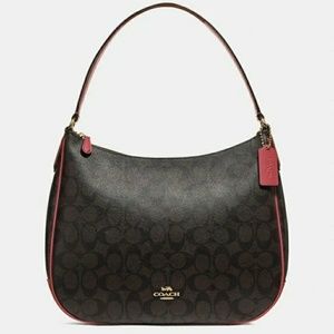 Coach Zip Shoulder Bag In Signature Canvas